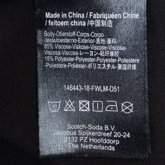 Scotch & Soda Burnout Tee Black Stars Soft XS - Picture 11 of 12